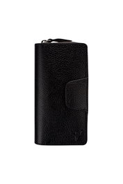 Zoozie Bags Cartera Lobby - Black, Cartera de Piel para Mujer, Elegante y Funcional con Cremallera, Color Negro
